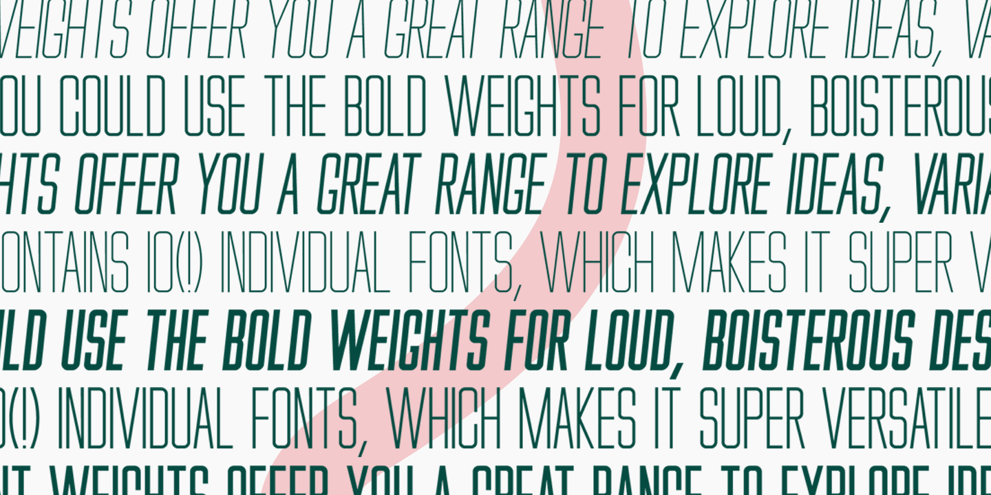 Beispiel einer Limitless Bold Italic-Schriftart